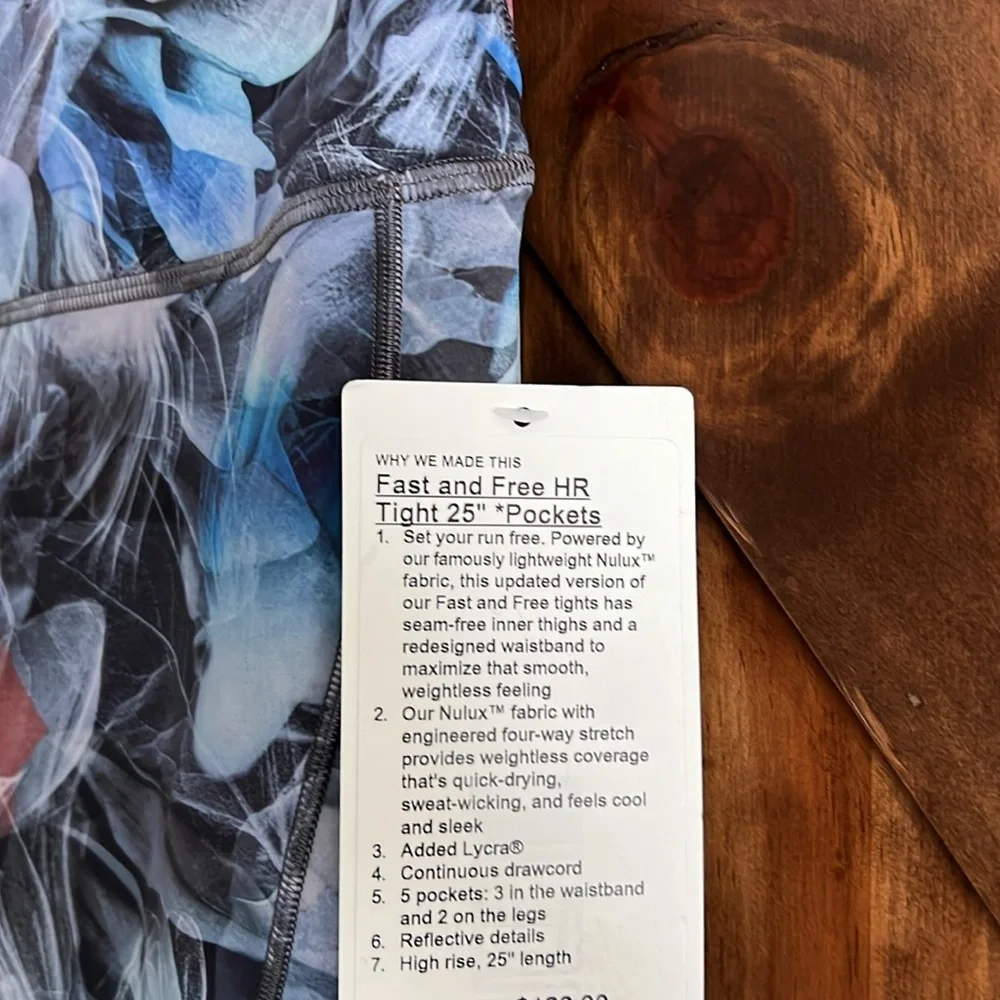 NWT fast and free, high-rise tight 25 inches with pockets size 8 - Picture 2 of 8